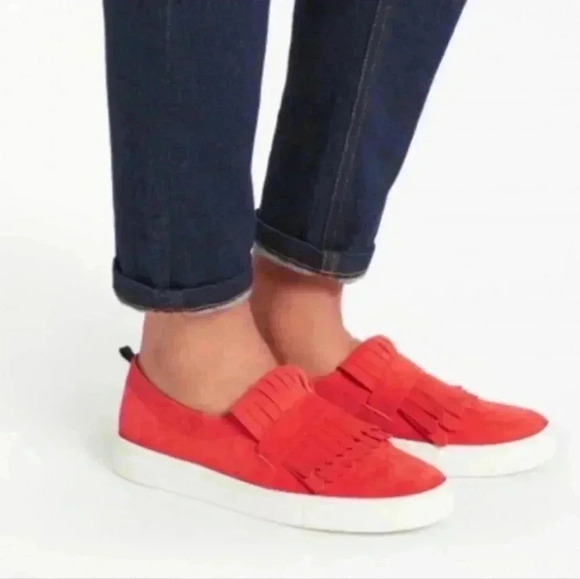 Boden Rayna Fringe Orange Slip On Shoes Women's Size 8 - Picture 10 of 11
